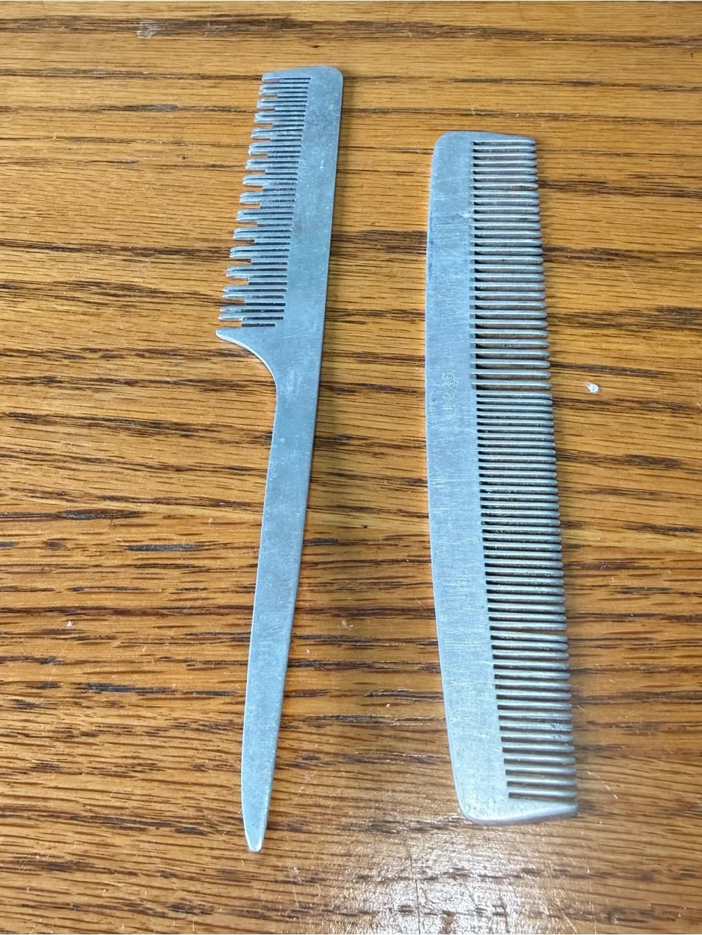 Set Of VTG Aluminum Metal Silver Comb Flamingo Comb Set Made In Sweden